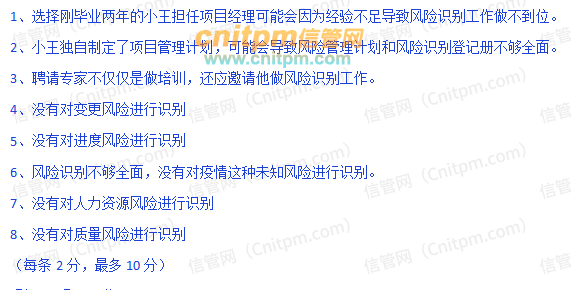 结合案例，从风险识别的角度，指出该项目存在的问题